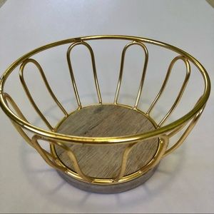 Anthopologie Small Gold Basket